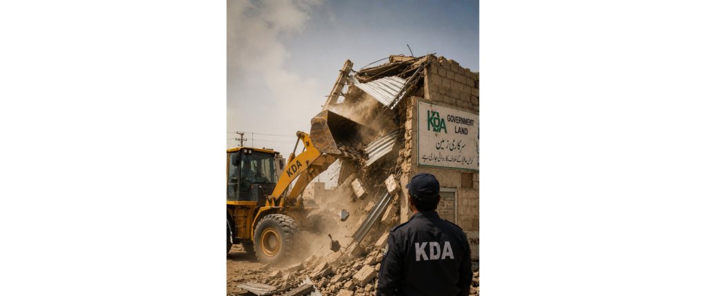 KDA Recovers 25 Acres of Govt Land During Anti-Encroachment Drive in Surjani Town