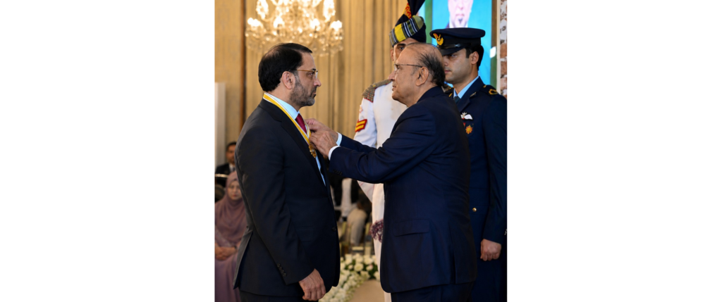 President Asif Ali Zardari Confers Tamgha-i-Imtiaz on PACCC President Naveed Anwar Chaudhry