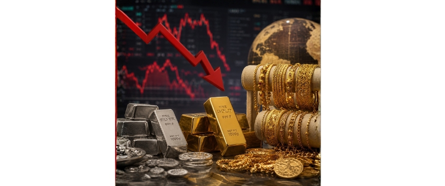 Gold and Silver Prices Fall Sharply in Global and Local Markets